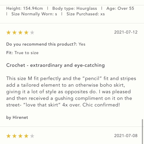 Anthropologie NWT Eva Franco Crochet MIDI Skirt Size XS. - Picture 13 of 14